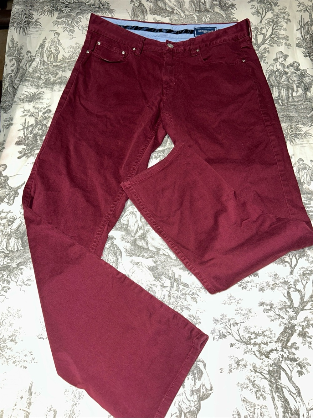 Vineyard Vines Men's Burgundy Chinos